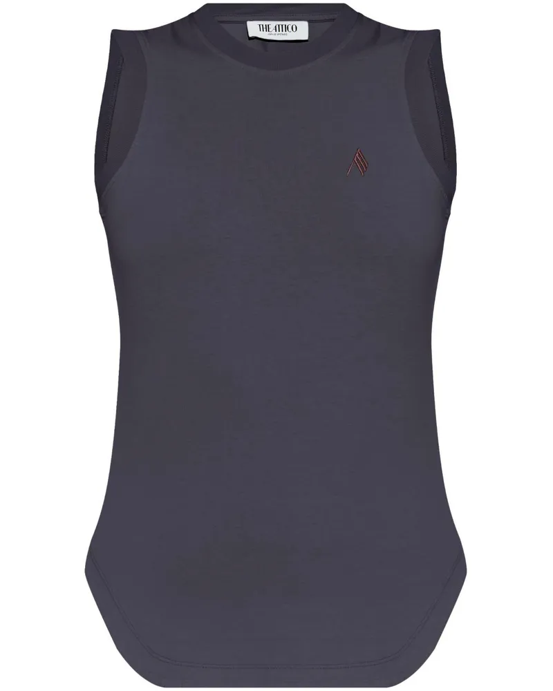 ATTICO Top mit Logo-Stickerei - Violett Violett