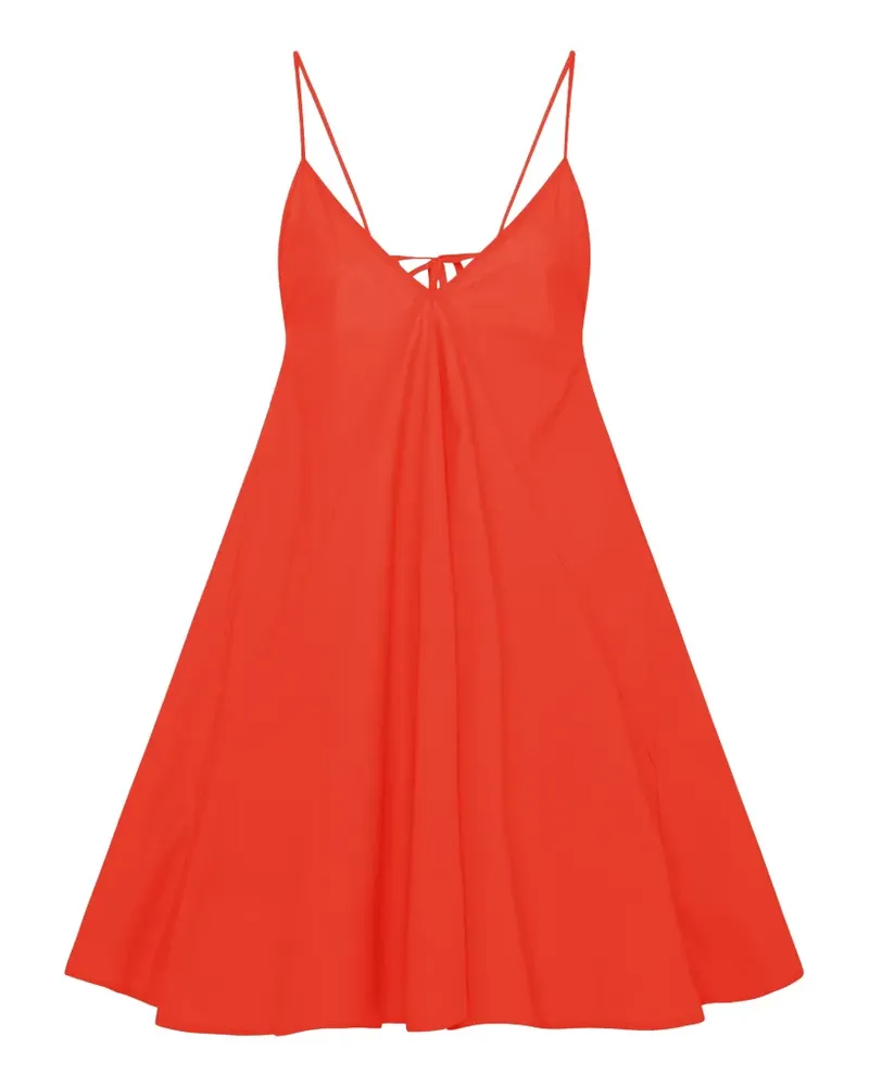 Another Tomorrow Sun spaghetti-strap A-line mini dress - Rot Rot