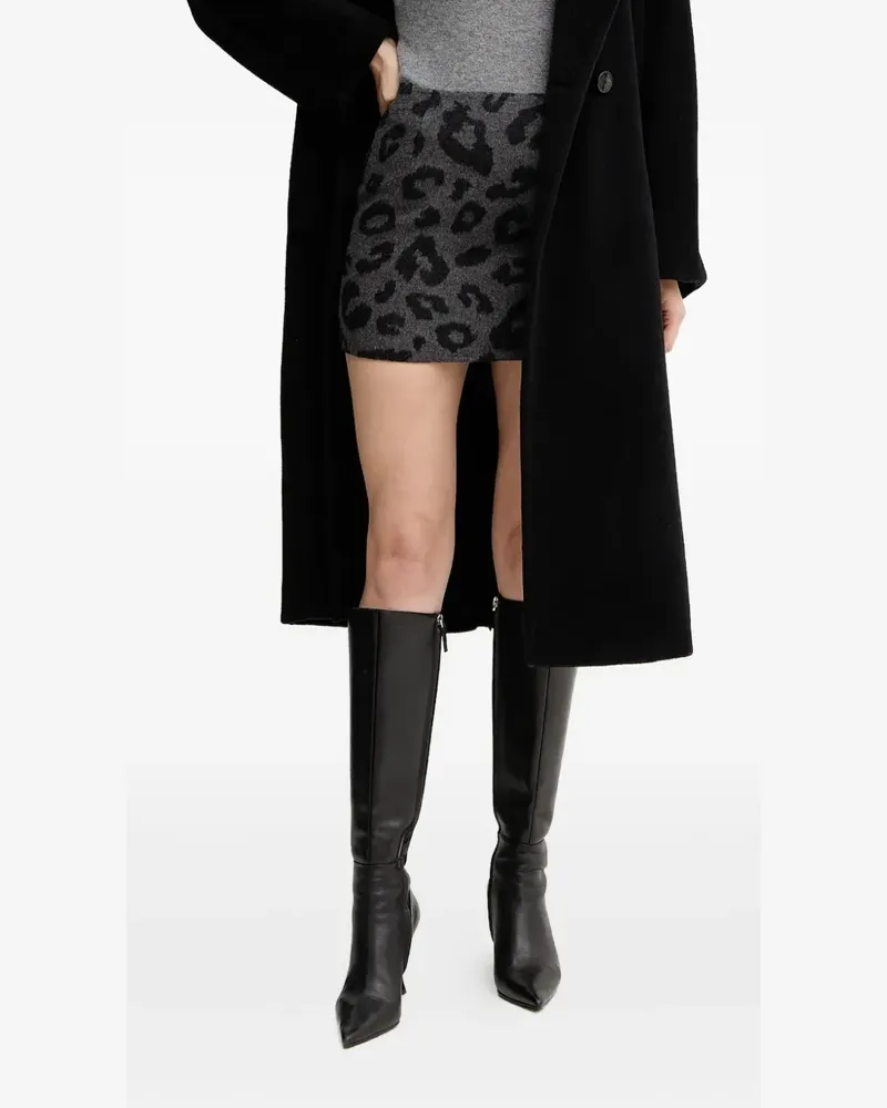 Silvian Heach animal-print zip skirt - Grau Grau