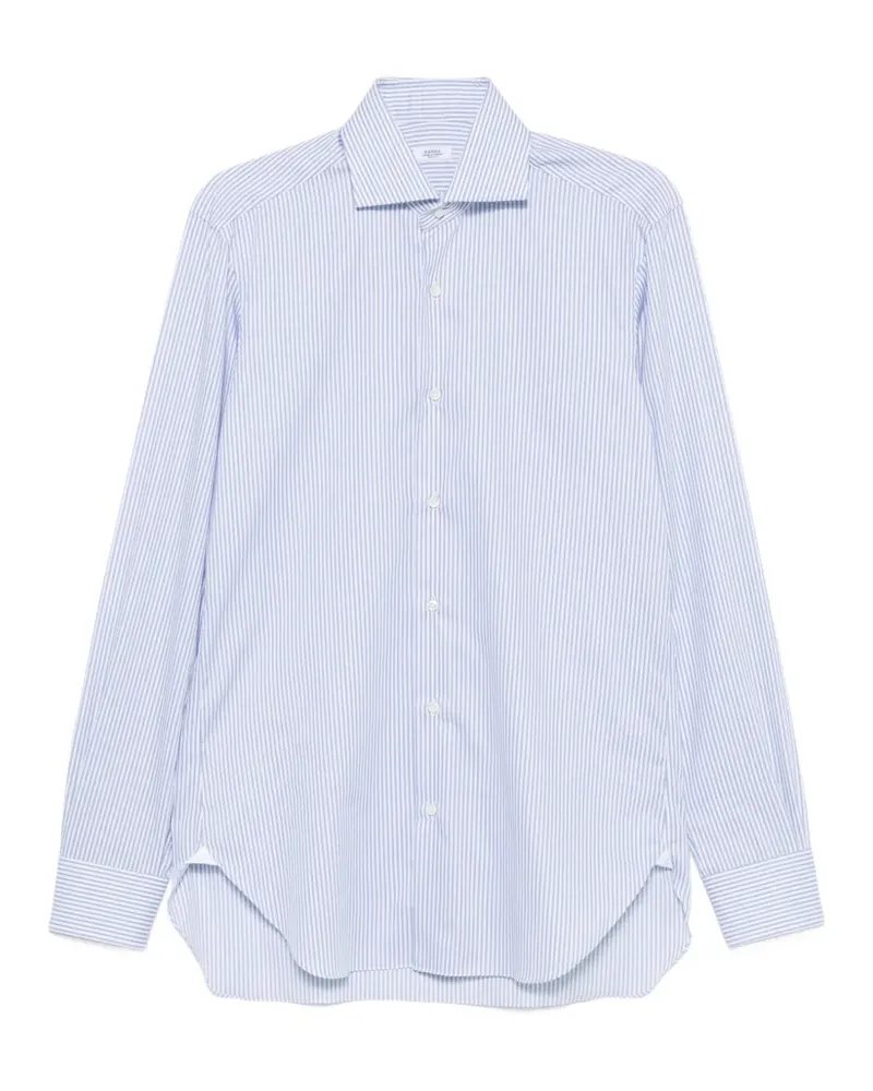 BARBA Hemd mit Längsstreifen - Blau Blau