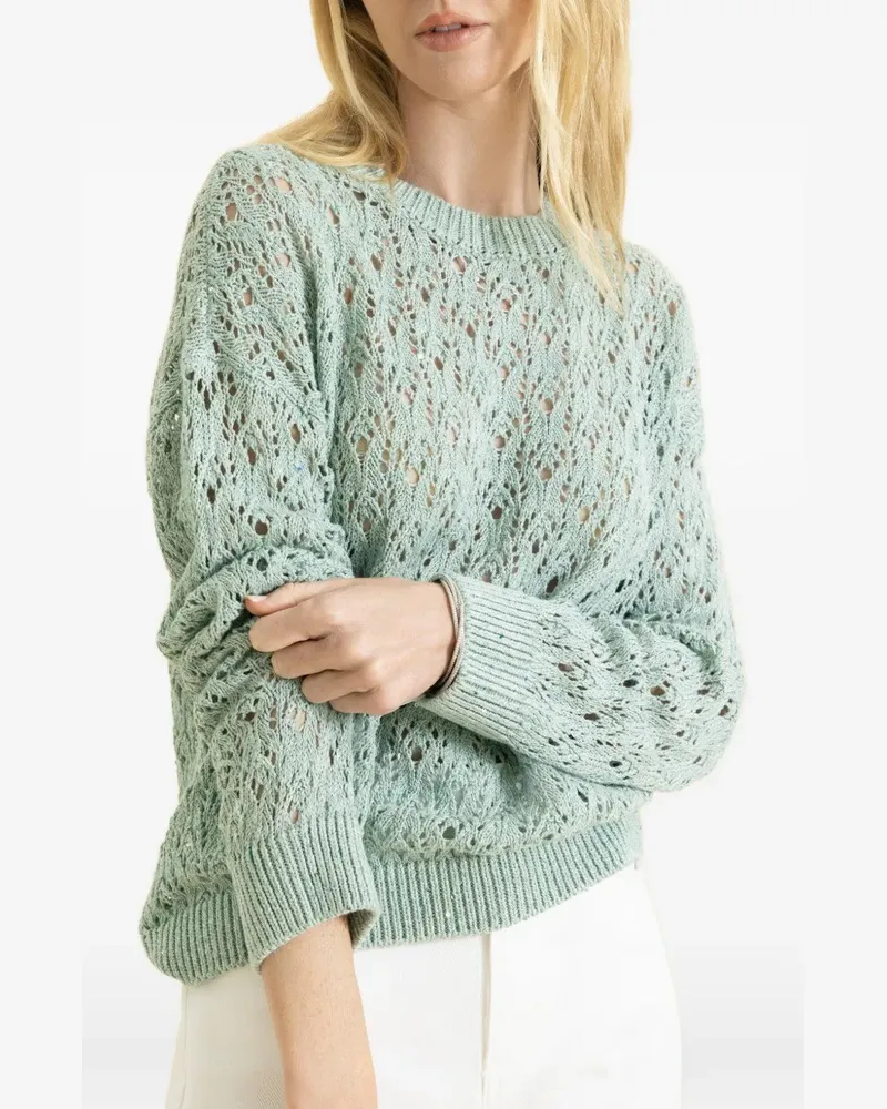 Eleventy long sleeve crew-neck sweater - Grün Grün