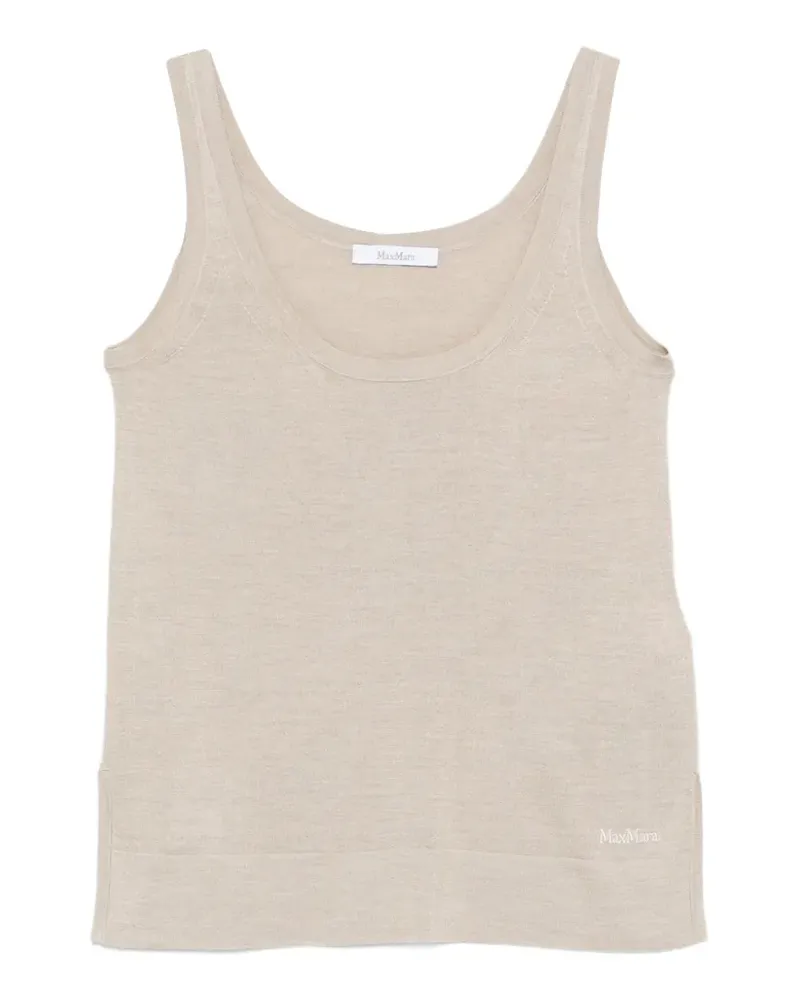 Max Mara Trägershirt mit U-Ausschnitt - Nude Nude