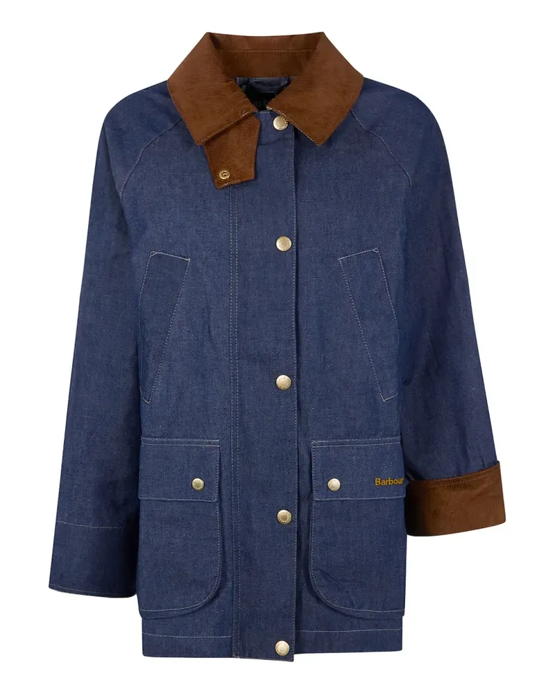 Barbour Asker Jeansmantel mit Cordkragen - Blau Blau