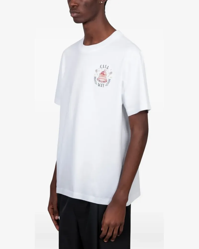 Casablanca Paris logo-print cotton T-shirt - Weiß Weiß