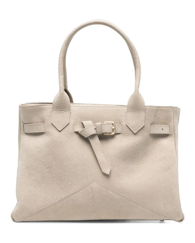 Ballantyne Strukturierter M Kate Tote Bag mit Schnalle - Nude Nude