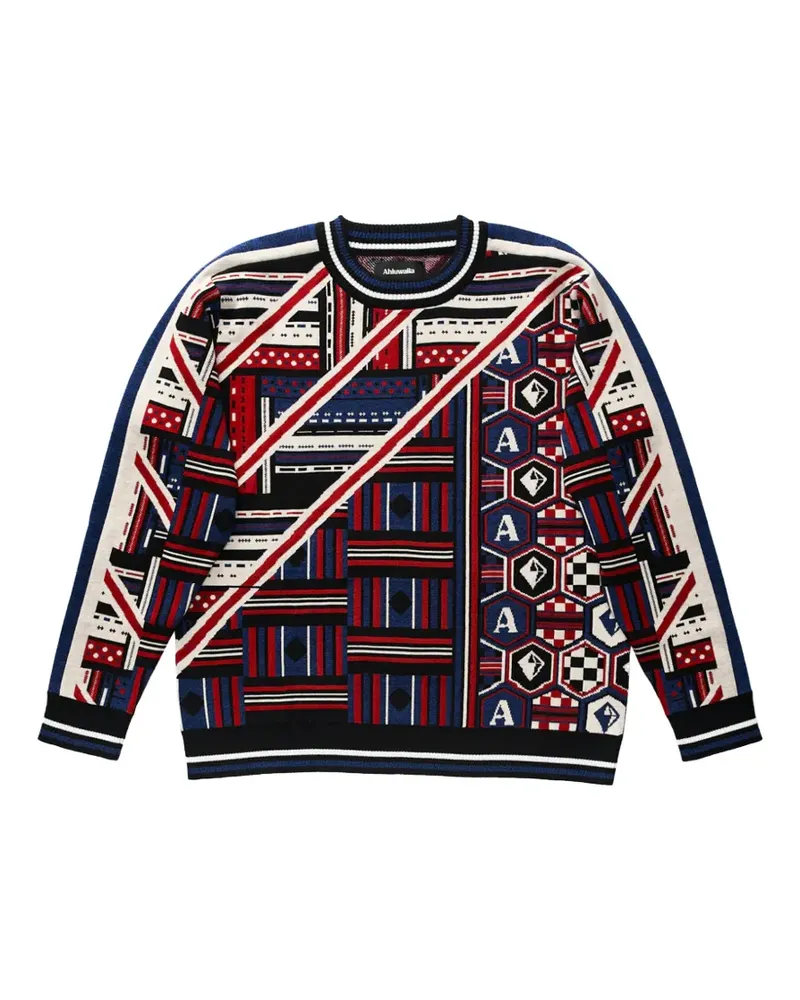 AHLUWALIA Quadri Pullover - Rot Rot
