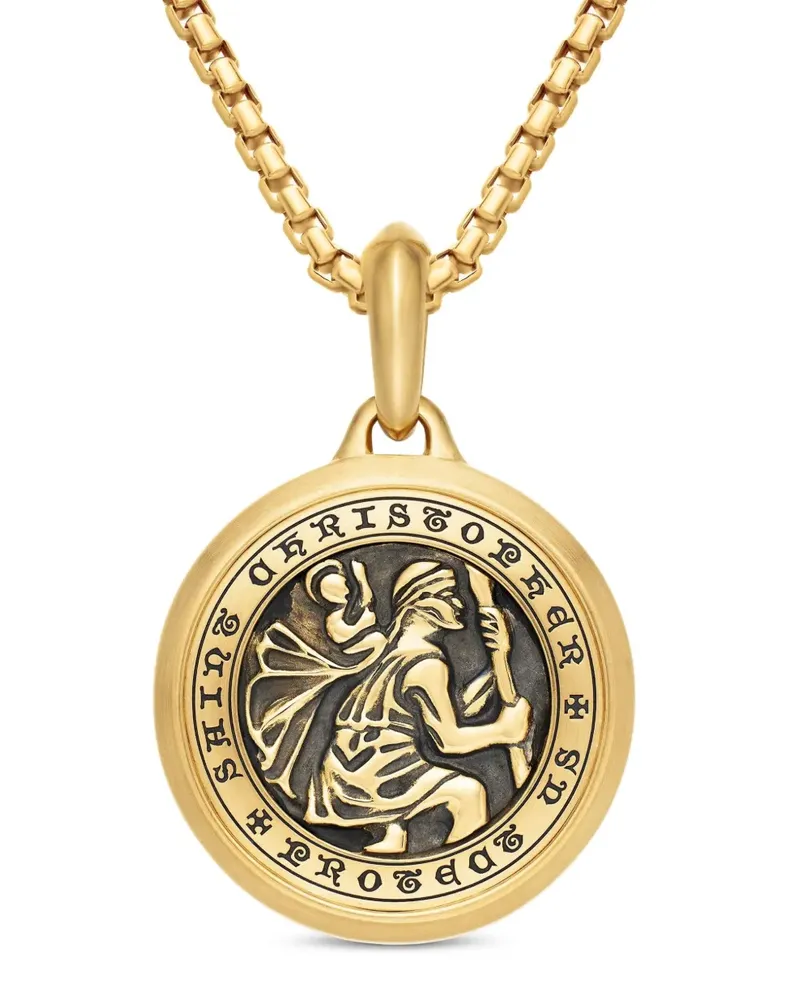 David Yurman 18kt St. Christopher Gelbgoldanhänger 34,5mm Gold