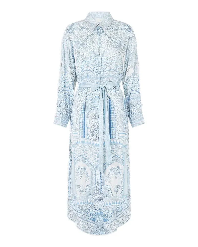 Camilla Hemdkleid mit Knöpfen - Blau Blau