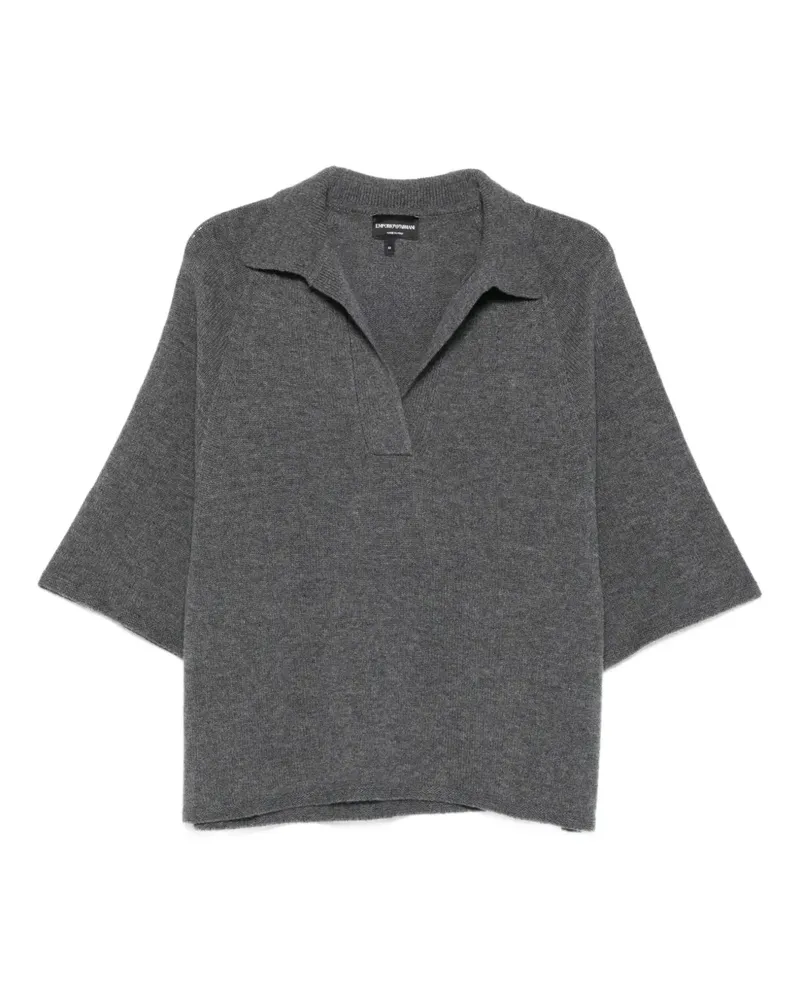 Emporio Armani Kurzärmeliges Oberteil mit Polokragen - Grau Grau