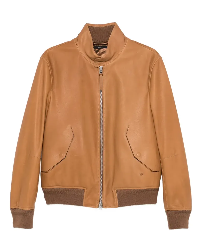 Tom Ford logo-embroidered jacket - Braun Braun