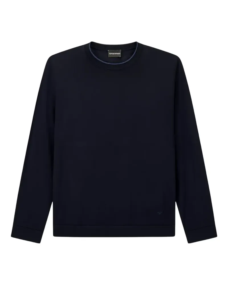 Emporio Armani Langärmeliger Pullover - Blau Blau
