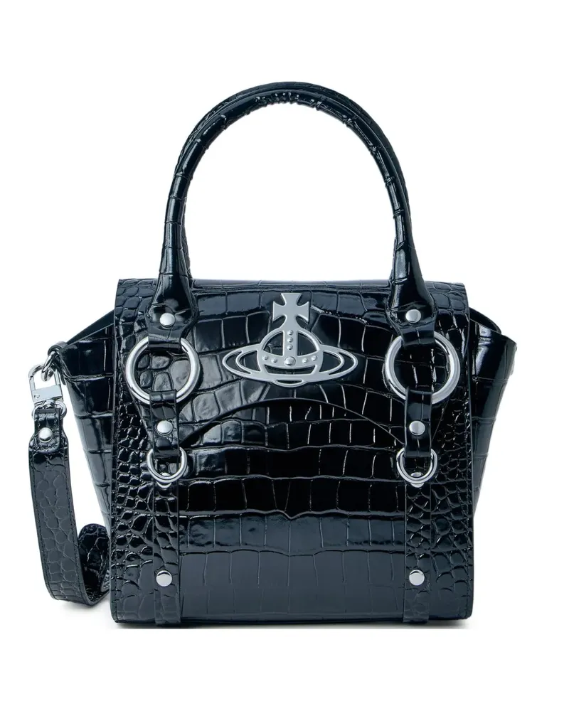 Vivienne Westwood logo-plaque tote bag - Schwarz Schwarz