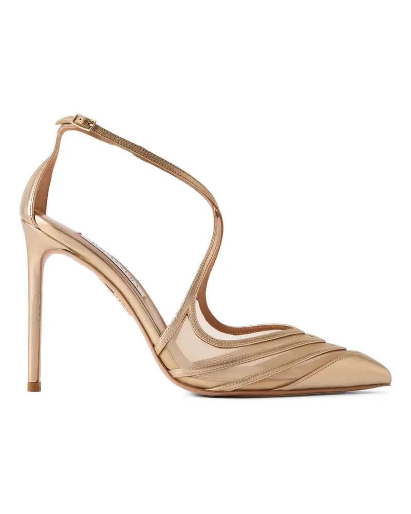 Aquazzura t-strap leather pumps - Rosa Rosa