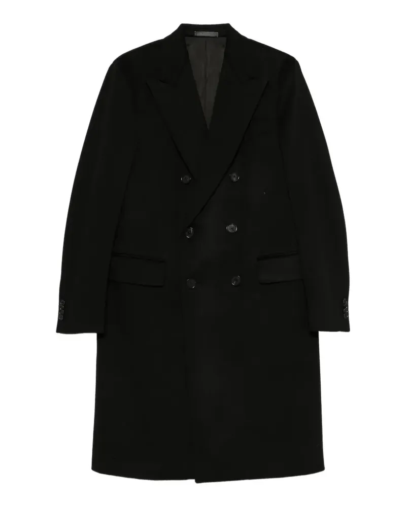 Caruso Doppelreihiger Mantel - Schwarz Schwarz
