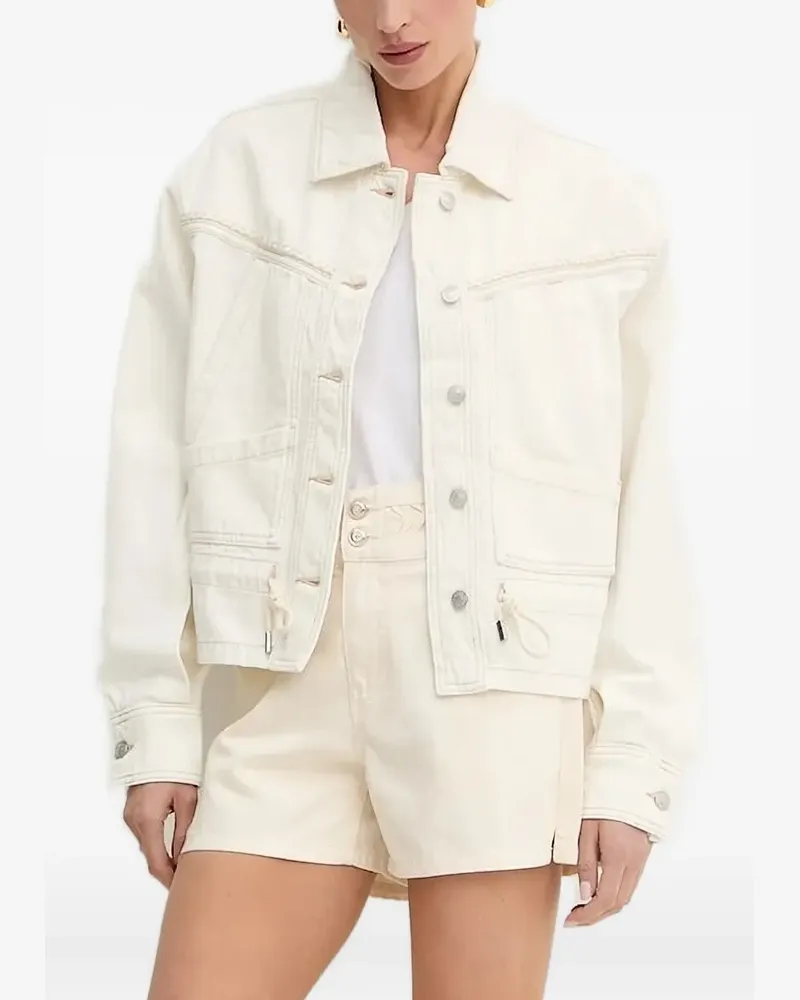 HUGO BOSS Jeansjacke mit Kordelzug - Nude Nude