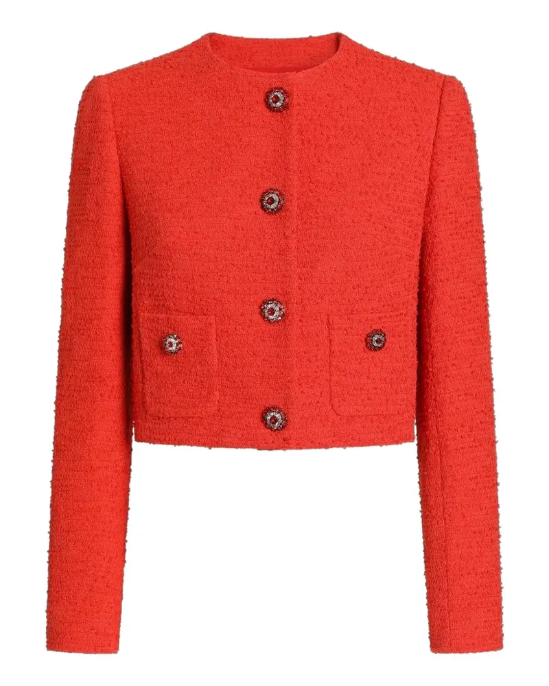 Dolce & Gabbana Einreihige Tweed-Jacke - Orange Orange