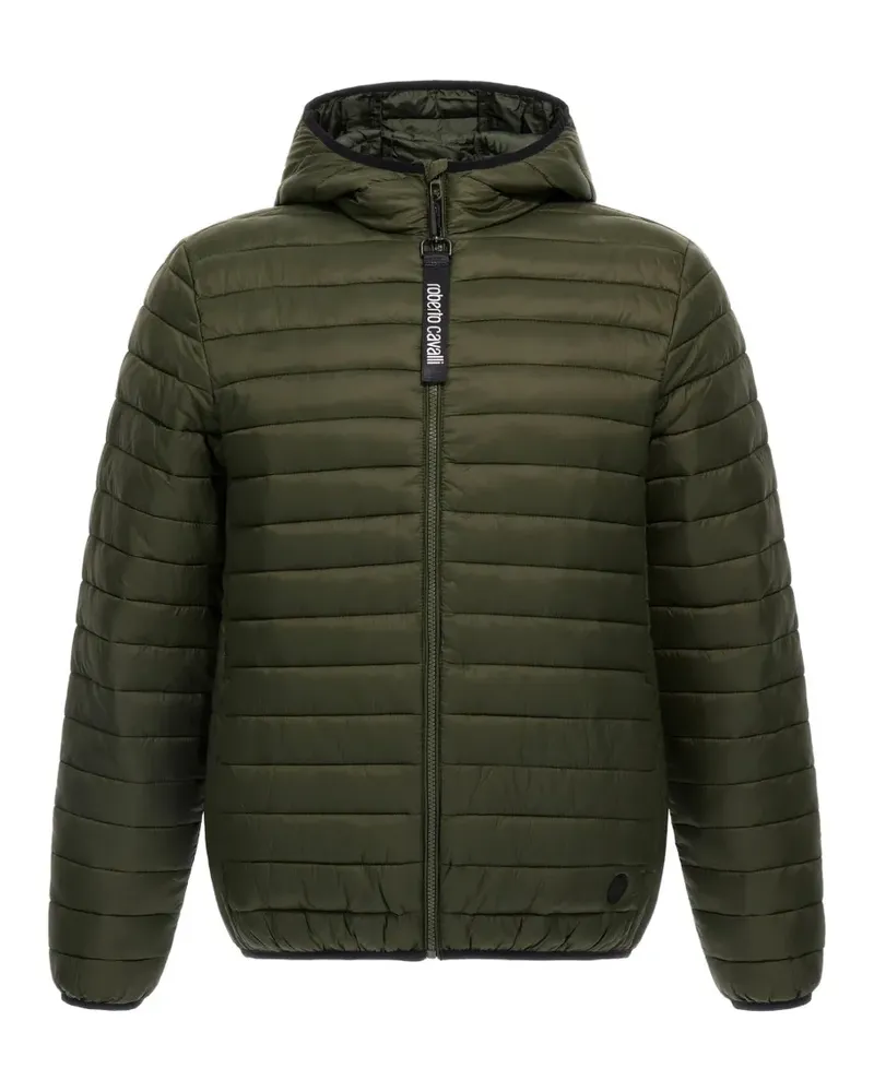 Roberto Cavalli quilted hooded jacket - Grün Grün