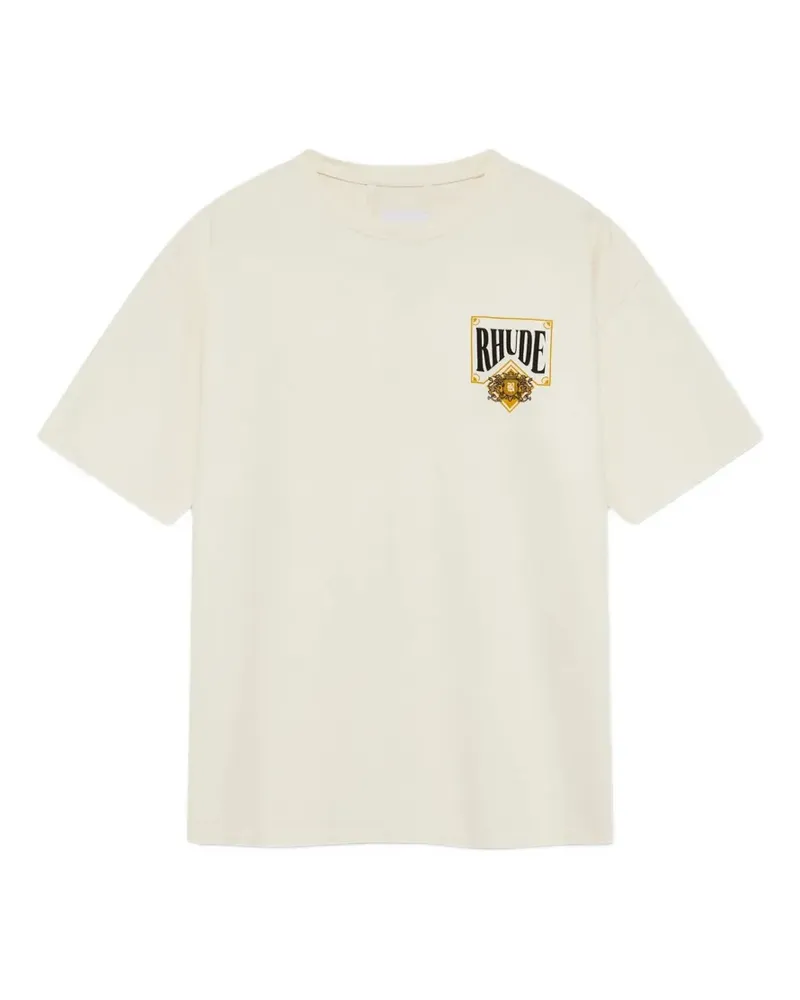 RHUDE logo-print cotton T-shirt - Nude Nude