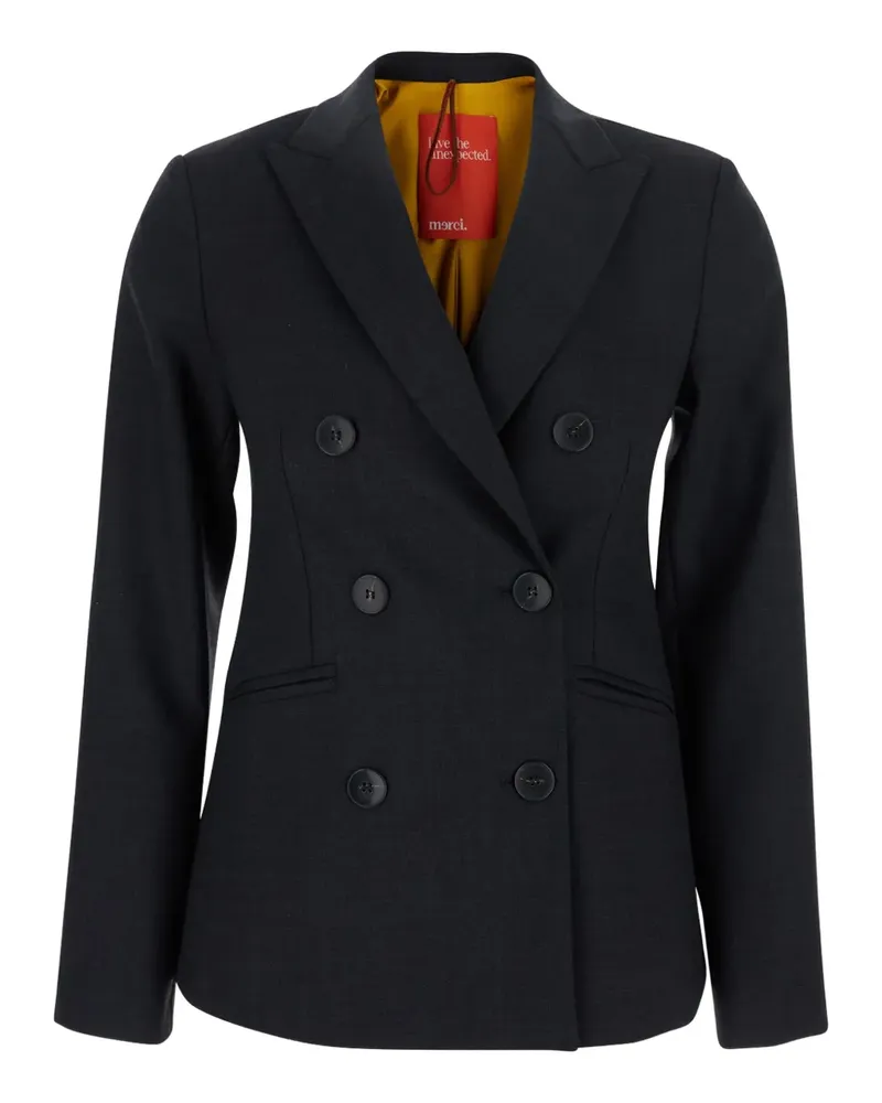 ..,merci double-breasted blazer - Schwarz Schwarz