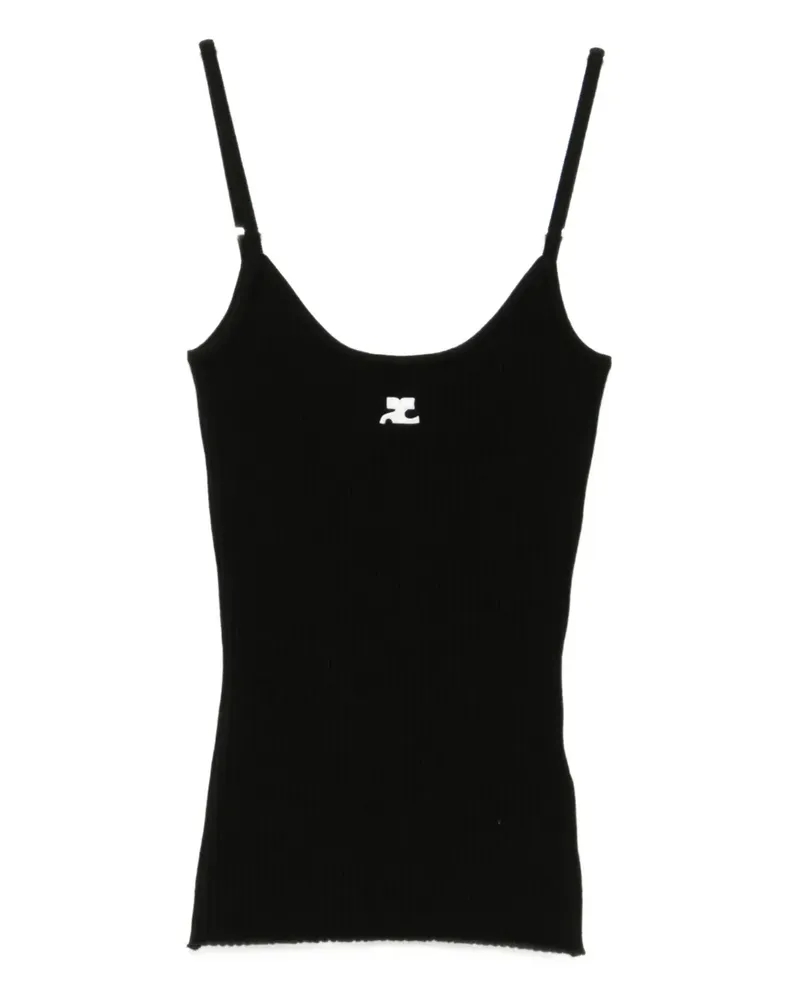 Courrèges Reedition Tanktop - Schwarz Schwarz