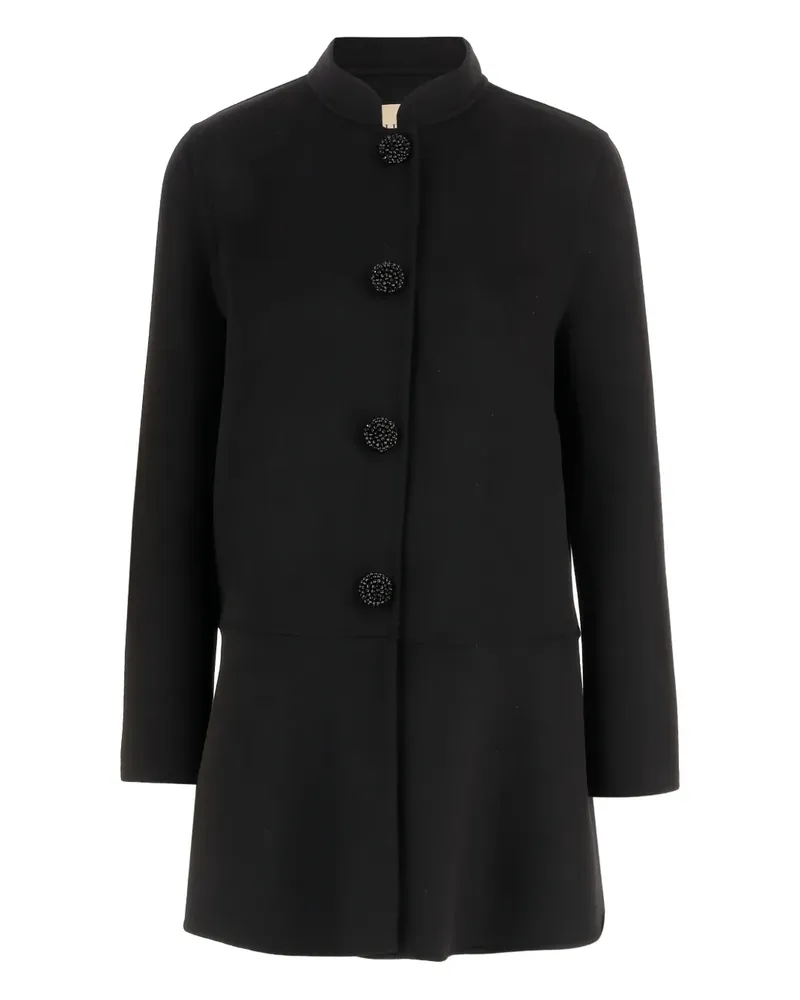 Valentino Garavani Mantel mit Knopfverschluss - Schwarz Schwarz
