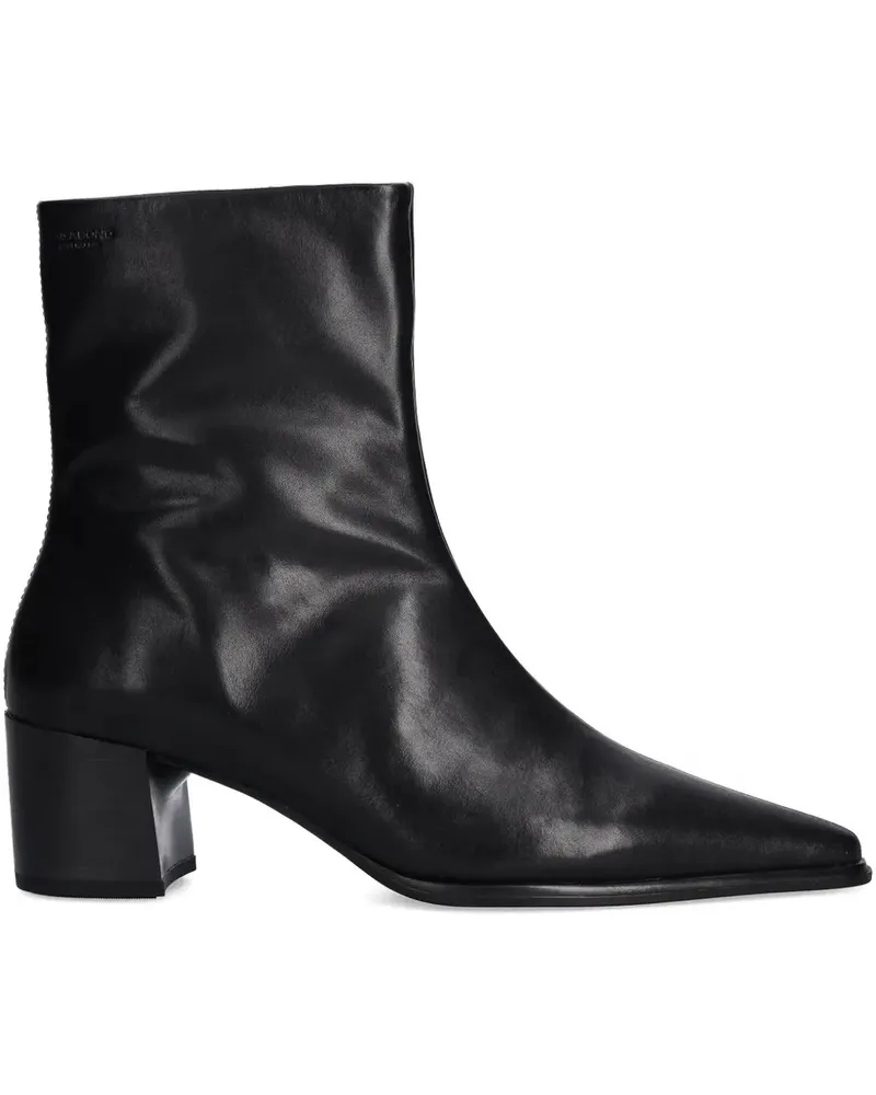 Vagabond Spitze Stiefel mit Blockabsatz - Schwarz Schwarz
