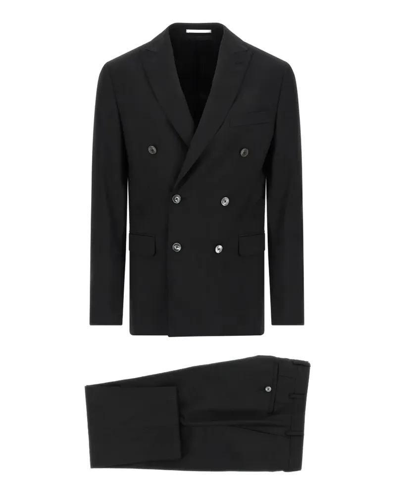 Pal Zileri double-breasted wool suit - Schwarz Schwarz