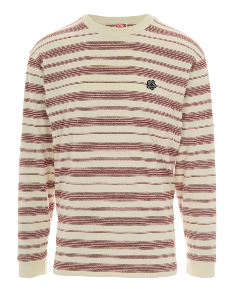 Kenzo Gestreiftes Boke Flower T-Shirt - Rot Rot