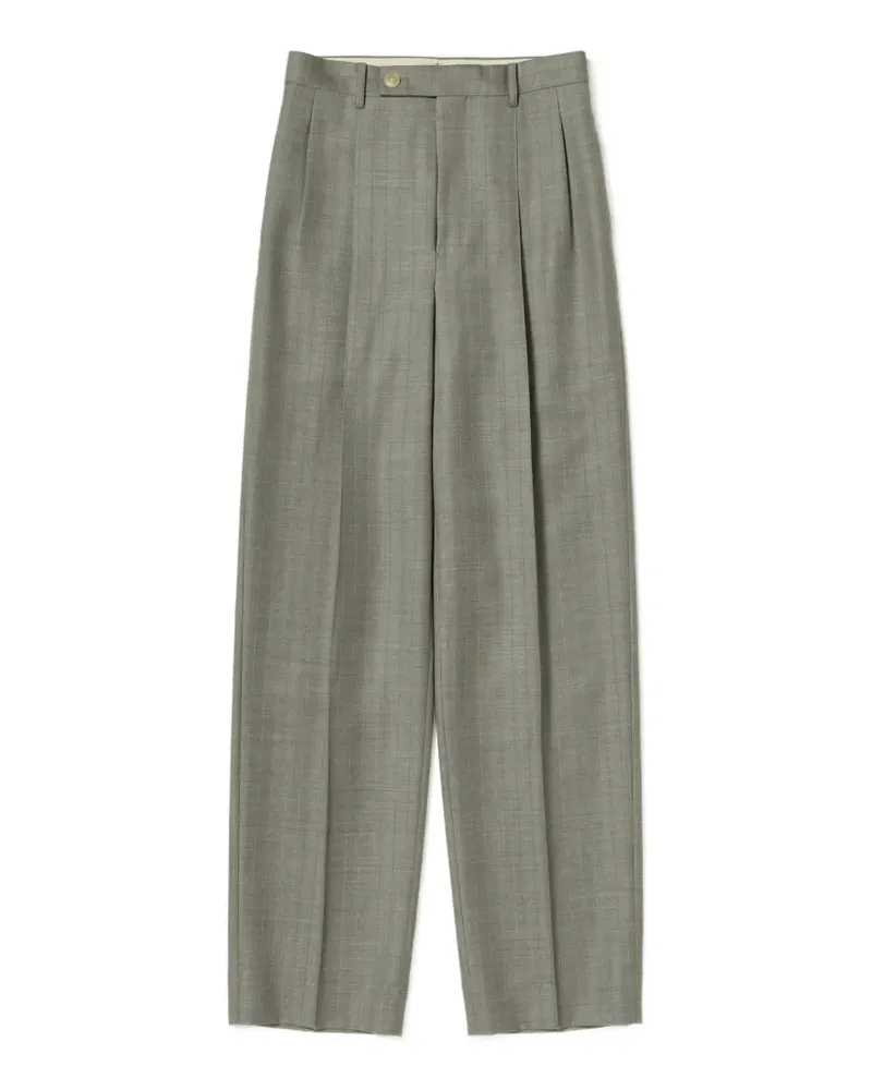 AURALEE wide-leg pleated trousers - Grün Grün