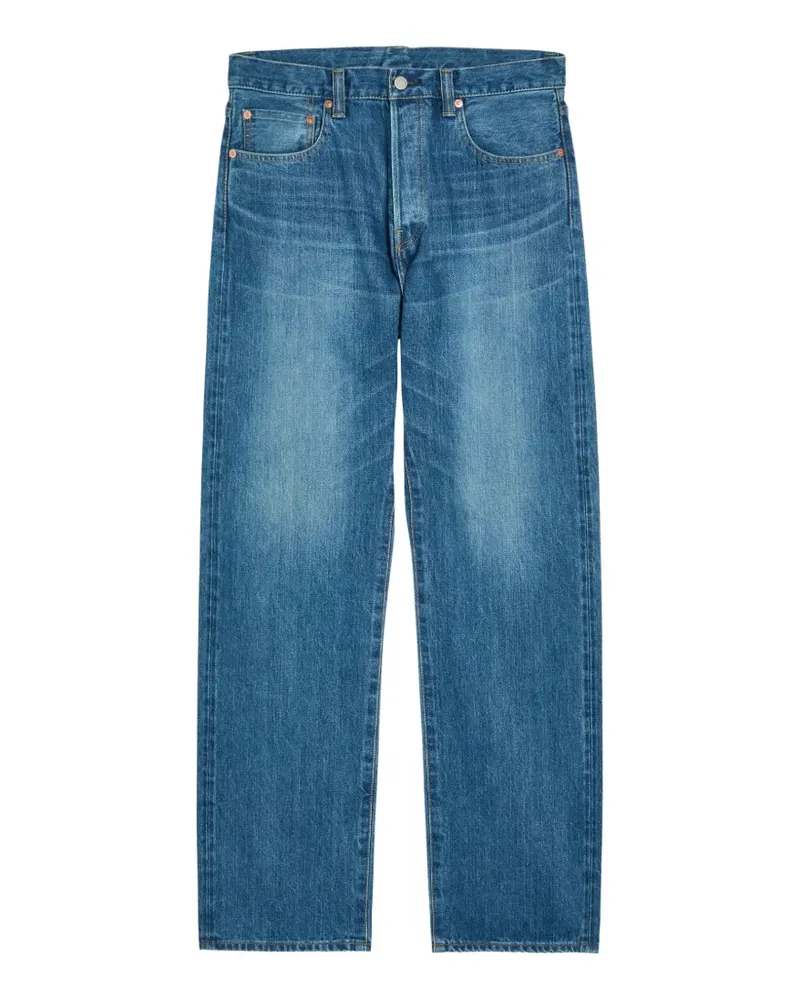 Blue Blue Japan faded whiskered-effect jeans - Blau Blau