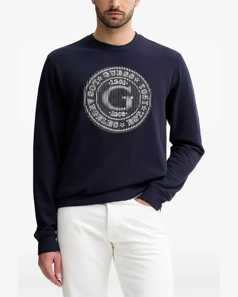 Guess graphic round-neck sweatshirt - Blau Blau