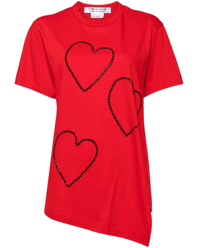 Comme des Garçons T-Shirt mit Herz - Rot Rot