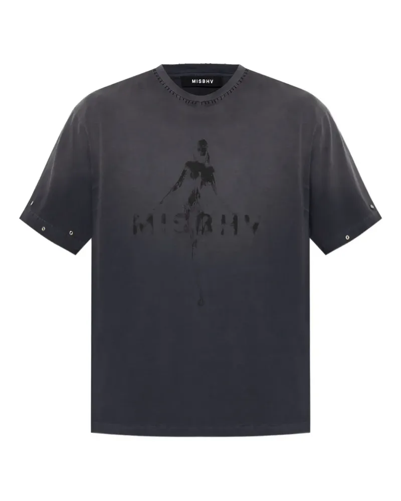 MISBHV T-Shirt mit grafischem Print - Grau Grau