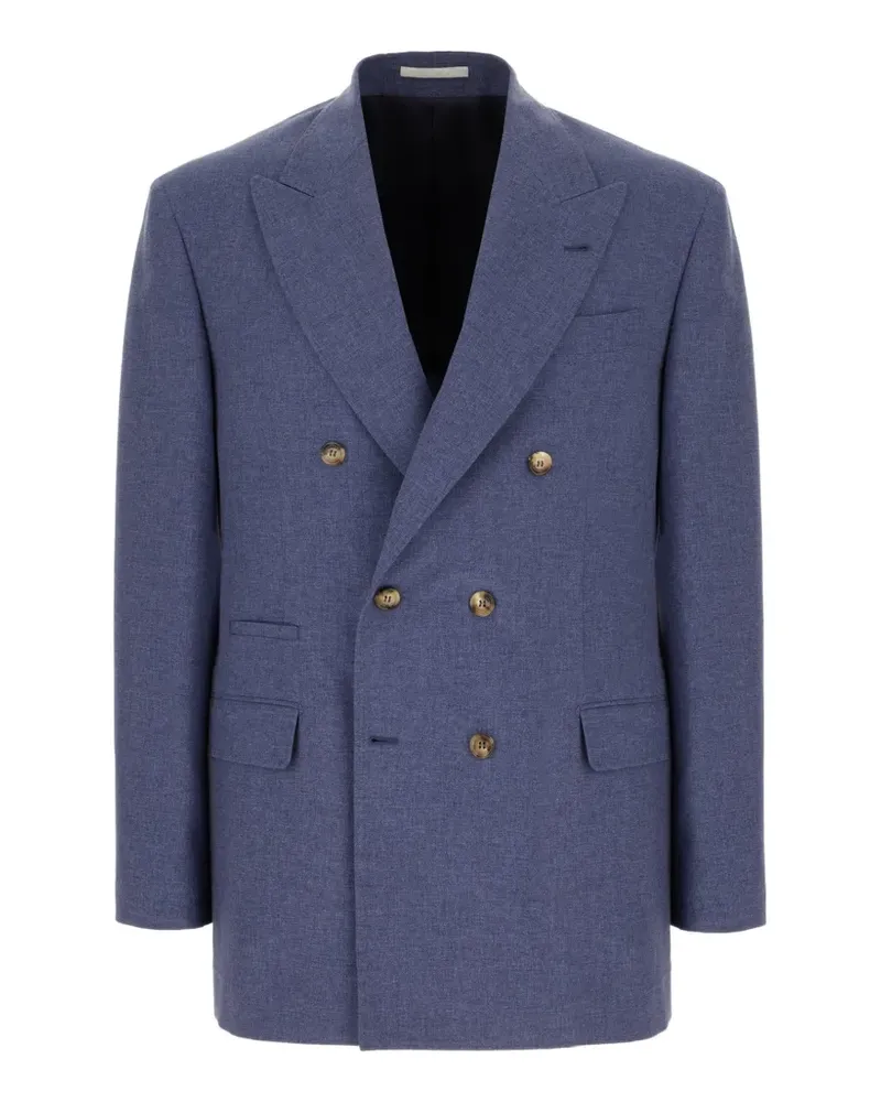 Brunello Cucinelli double-breasted blazer - Blau Blau