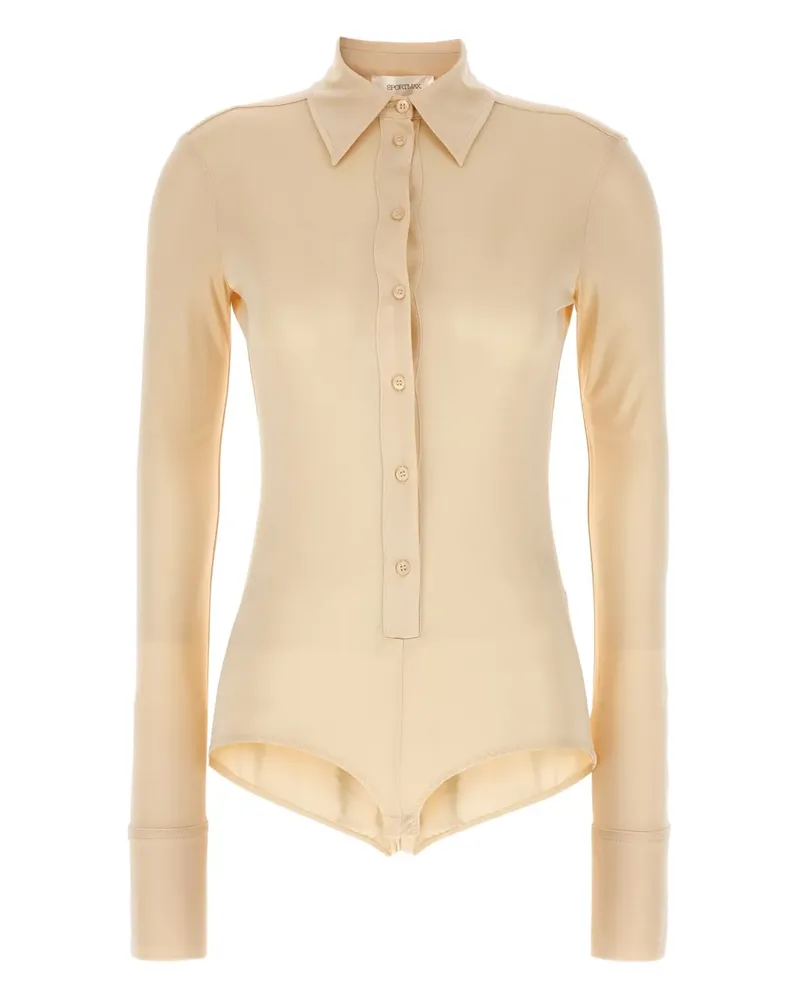 SPORTMAX Pera Body mit Knopfverschluss - Nude Nude