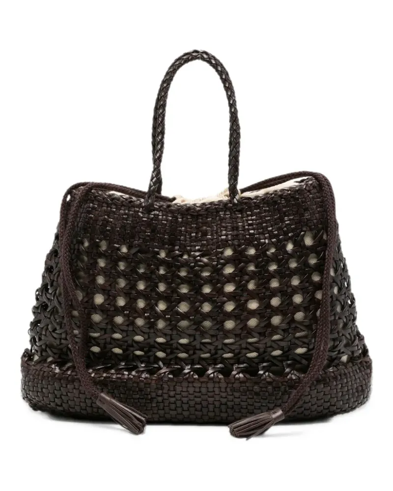 Dragon Diffusion woven-design leather handbag - Braun Braun