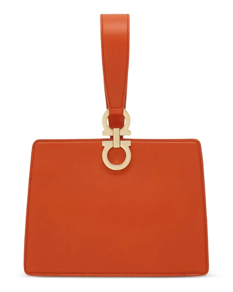 Ferragamo Mini Clutch mit Hufeisenhenkel - Orange Orange