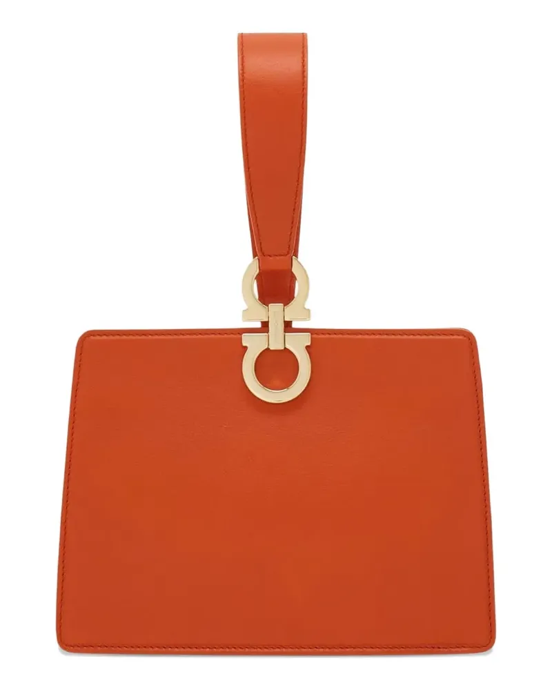 Ferragamo horseshoe-handle mini clutch - Orange Orange