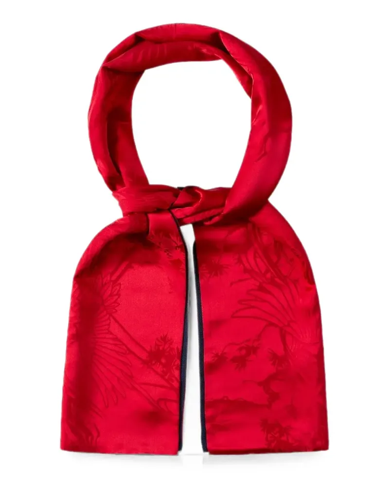 Shanghai Tang Crane and Pine scarf - Rot Rot