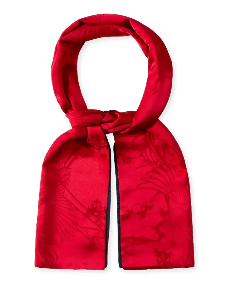 Shanghai Tang Crane and Pine scarf - Rot Rot