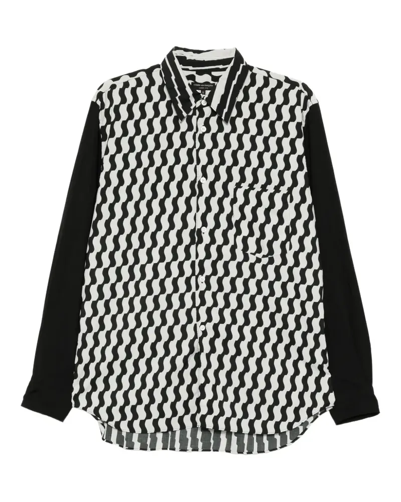 Comme des Garçons Hemd mit geometrischem Print - Schwarz Schwarz