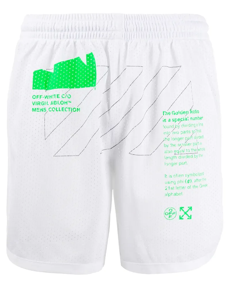 OFF-WHITE Arch Shapes' Netz-Shorts - Weiß Weiß