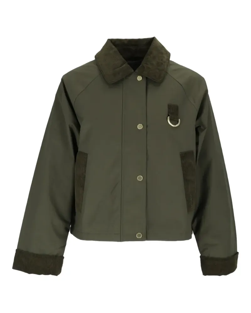 Barbour Wendy Jacke mit Cordbesatz - Grün Grün