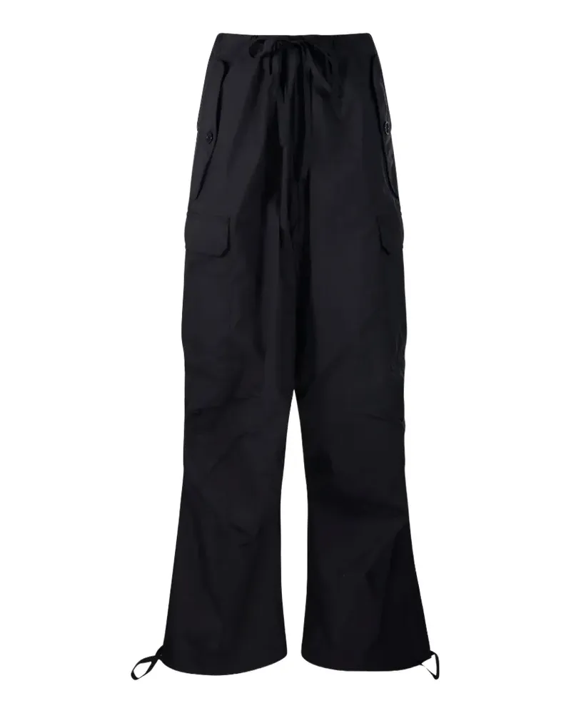 P.A.R.O.S.H. P.A.R.O H. Cargohose mit Kordelzug - Schwarz Schwarz