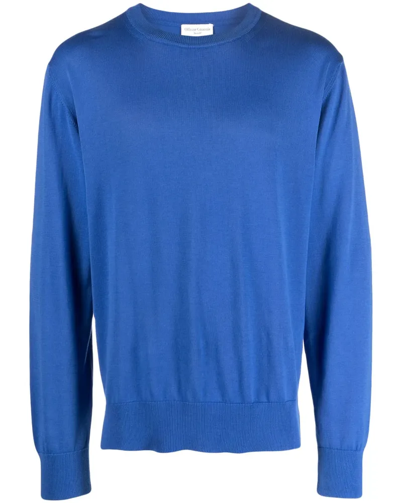 Officine Generale Fein gestrickter Pullover - Blau Blau