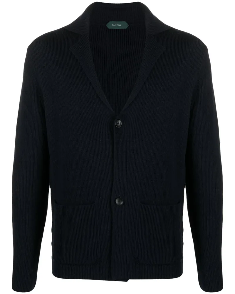 Zanone Sakko mit fallendem Revers - Blau Blau