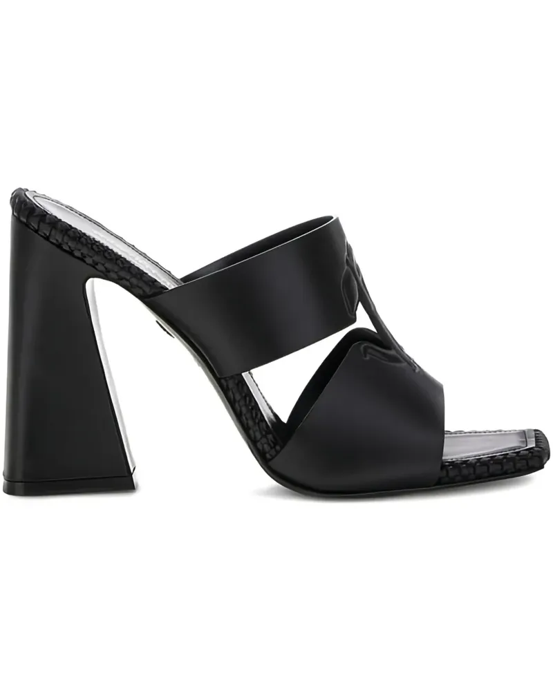 Roberto Cavalli Sandalen mit Logo-Prägung - Schwarz Schwarz