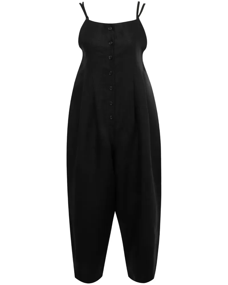 BODE Gardner Jumpsuit aus Leinen - Schwarz Schwarz