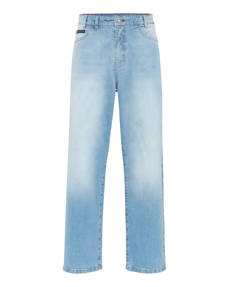 Philipp Plein Jeans mit Logo-Patch - Blau Blau
