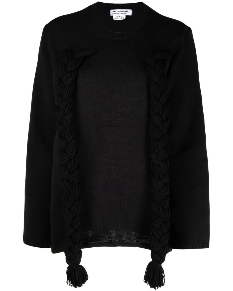 Comme des Garçons Pullover mit Flechtdetail - Schwarz Schwarz
